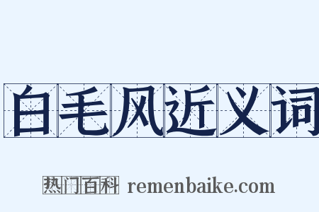 白毛风近义词是什么意思的图片